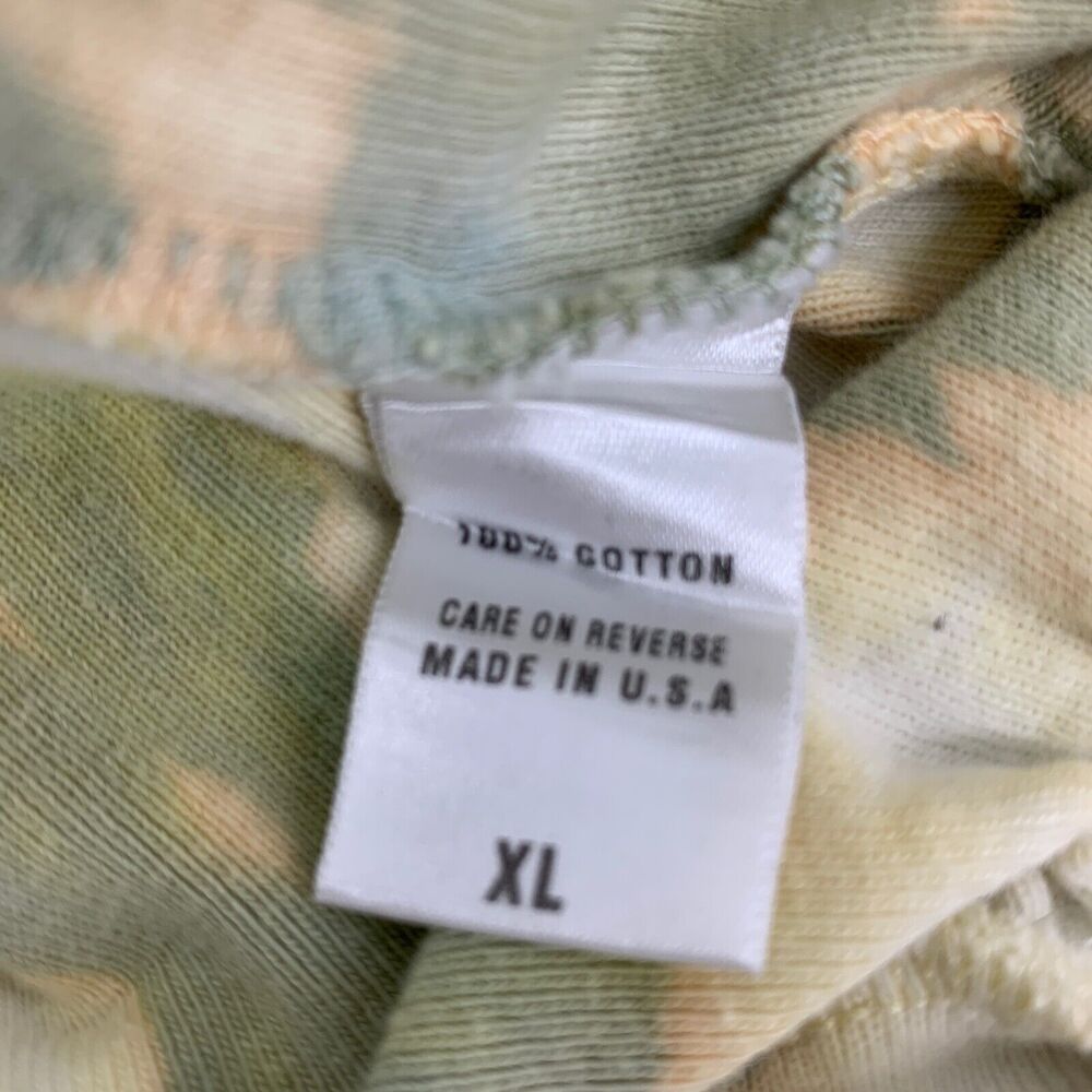 Barbara Lesser Fibers Tie Dye T Shirt Hoodie Low Zip Front XL - Picture 8 of 9